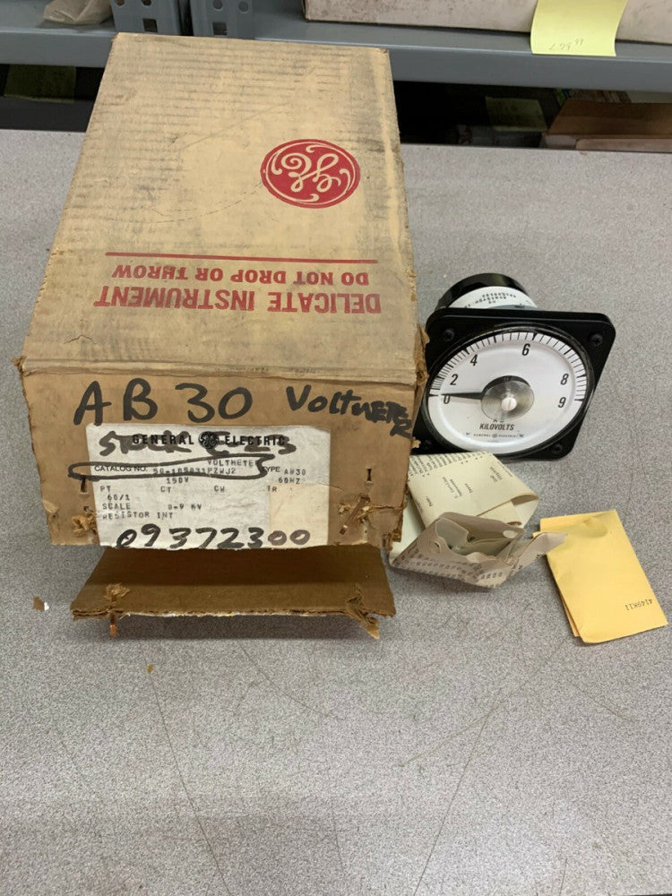NEW IN BOX GENERAL ELECTRIC 0-9 KILOVOLTS VOLT METER 50-105031PZWJ2