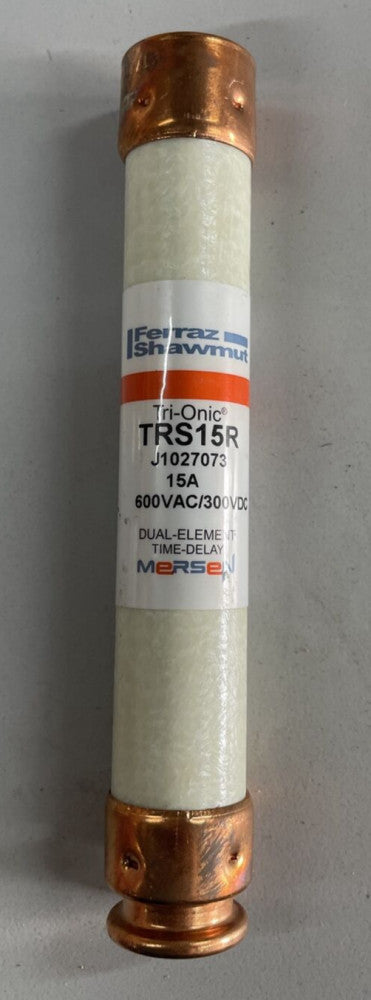 FERRAZ SHAWMUT, Fuse, Time Delay, 15A, TRS-R Series, TRS15R - NEW NO BOX