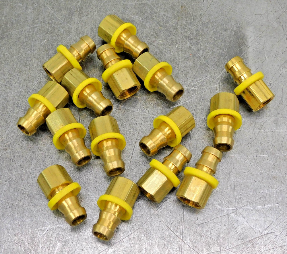 Brass Hose Barb Adapter 1/2" Hose Barb x 3/8" NPT Female Lot of Fifteen (15)