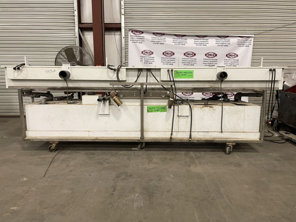 13.5ft Plastic Electro-Plating Dip Tank with 4 Trays 58” l x 7.5” w x 6.5” h