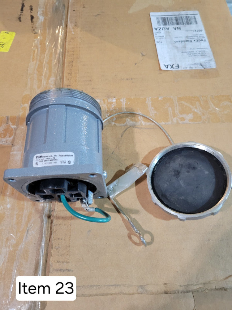 Thomas & Betts (Russellstoll) 3324-78 Receptacle with Screw Cap & Chain