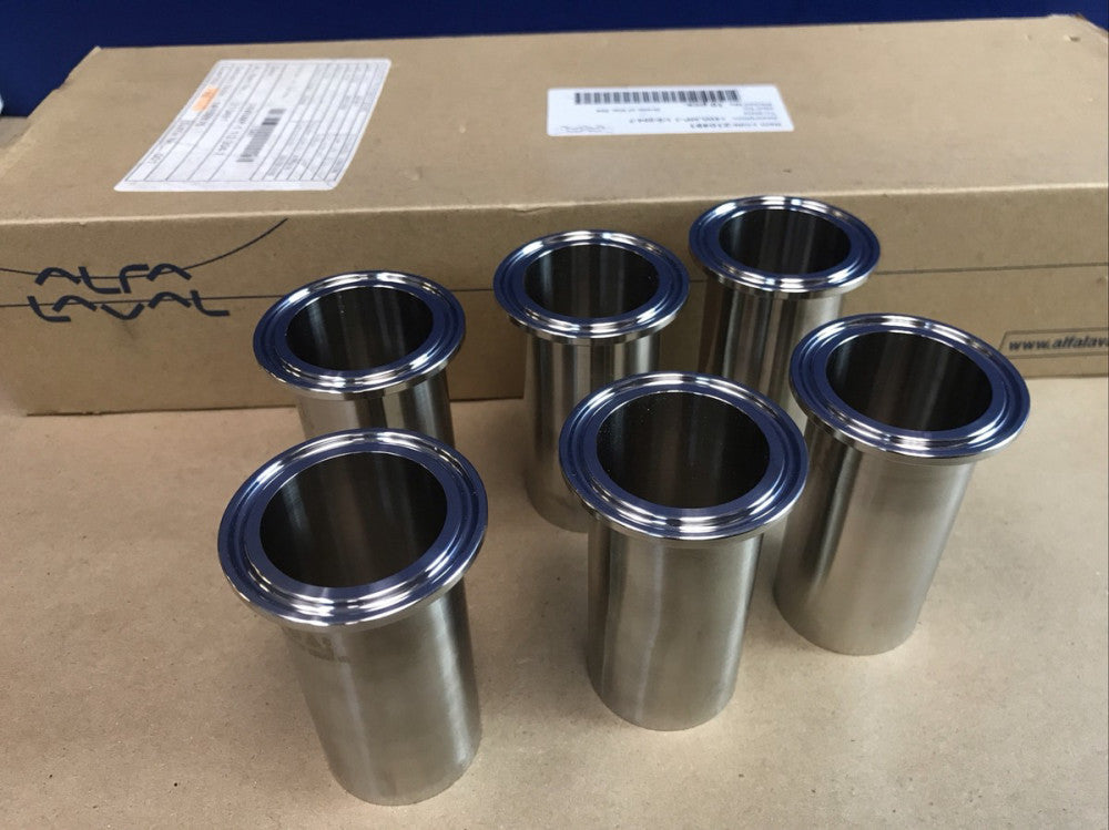 (Lot of 6) ALFA LAVAL 14WLMP-1 1/2-304-7 Tri-Weld Ferrules 1-1/2"