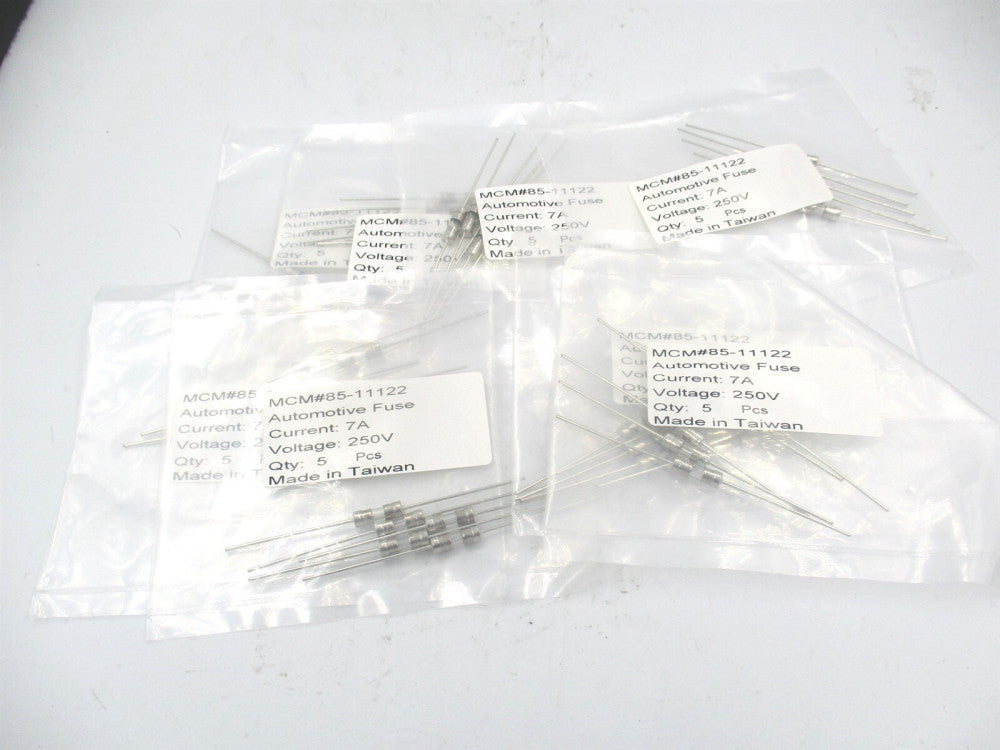 MCM Electronics (85-11122) 250V 7A Automotive Fuse 5ct. - Lot of 8