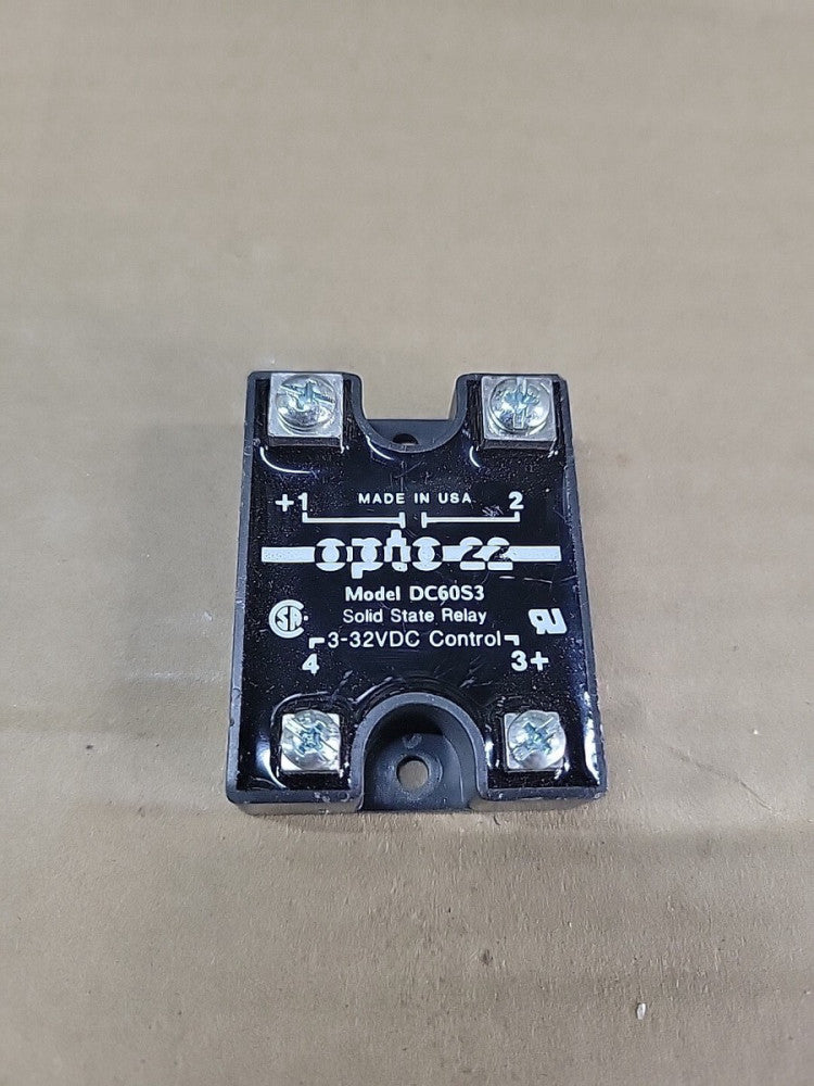 New Old Stock Opto 22 Model: DC60S3 Solid State Relay 3 - 32 VDC Control  