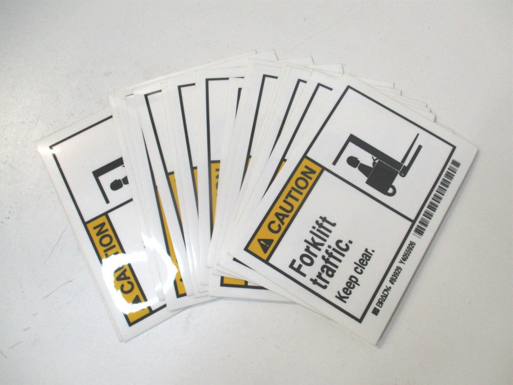 Brady (83929) 3-1/2 x 5 Forklift Traffic. Keep Clear. Safety Sign Label - Qty 17