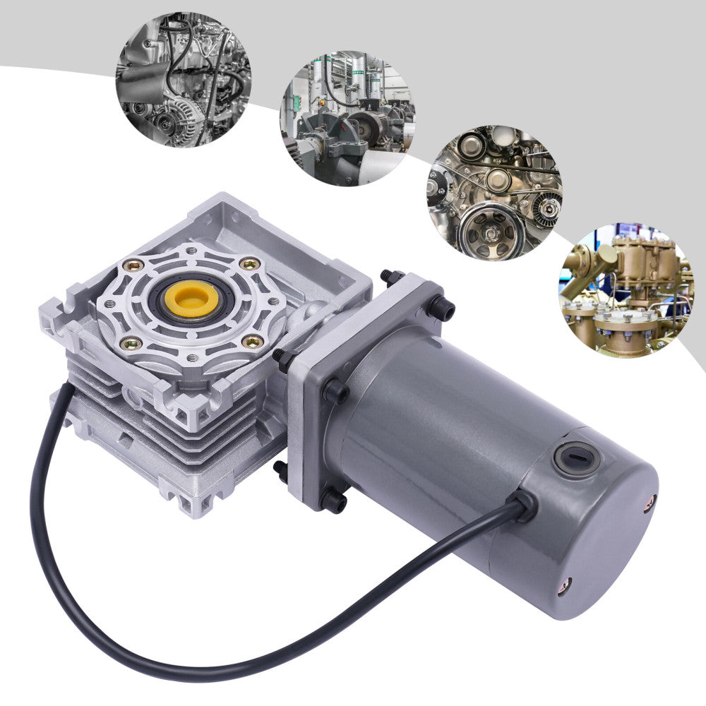 120w Gear Motor 1800rpm Portable Dc Motor Speed Adjustable Worm Gearbox 1:50