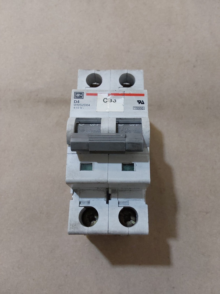 Eaton Cutler Hammer D4 WMS2D04 415 V 2 Pole 4 Amp Circuit Breaker