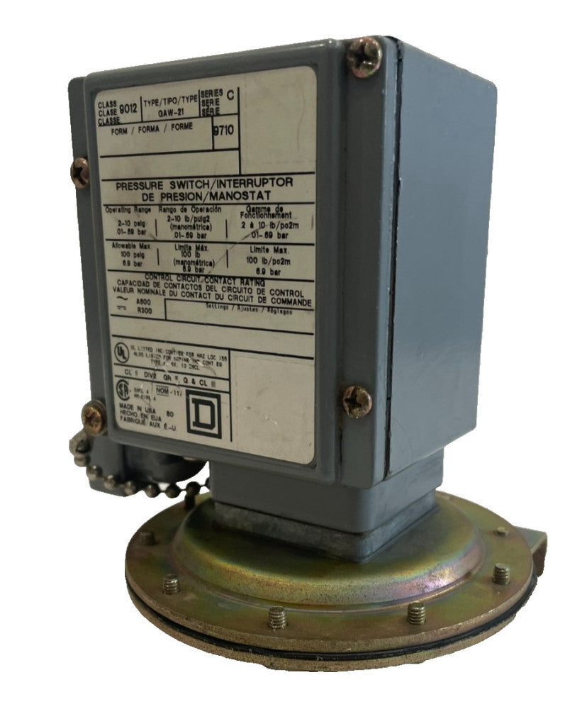 NEW SQUARE D 9012 GAW-21 PRESSURE SWITCH 9012GAW21