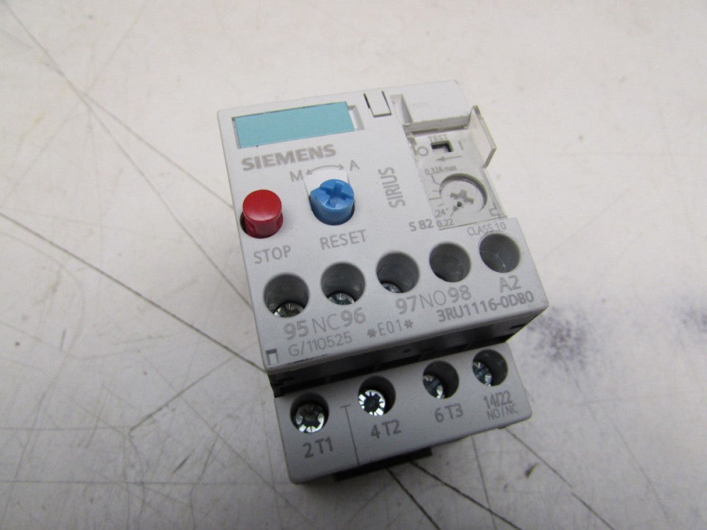 SIEMENS SIRIUS 3RU2116-0DB0 0.22-0.32FLA 600V OVERLOAD MODULE NICE USED TAKEOUT 