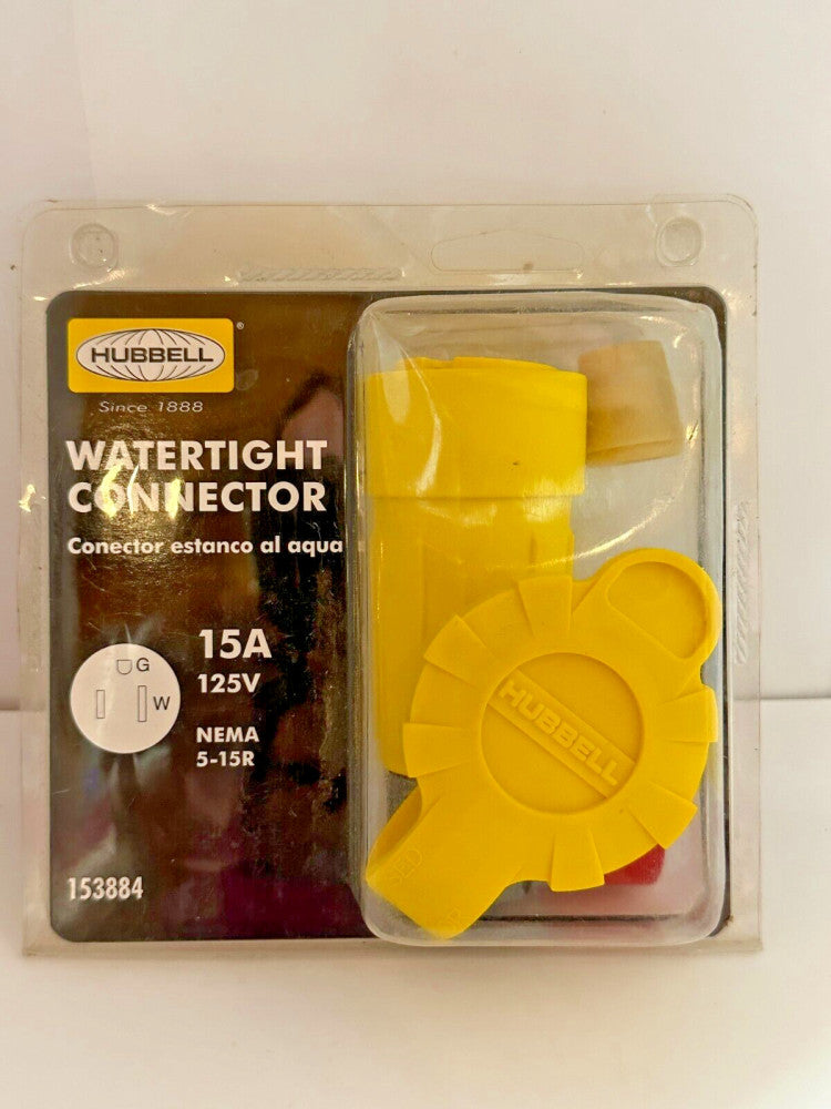 Hubbell Watertight Connector 15A 125V 153884 #15W47HZ