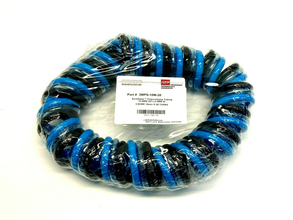 ATP 3MPS-10M-20 Surethane Poly Spiral Tubing 10mm OD x 6.5mm ID 600mm OAL