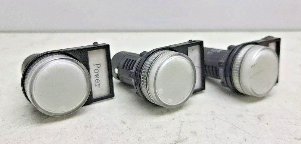 3 Pack Schneider XB2BVB1LC Monolithic Pilot Light Easy Harmony XB2 White 22mm