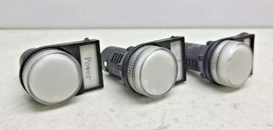 3 Pack Schneider XB2BVB1LC Monolithic Pilot Light Easy Harmony XB2 White 22mm