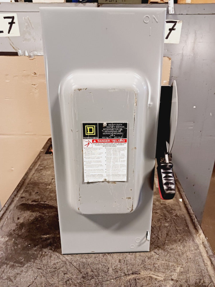 NEW Square D HU363N 100 Amp HEAVY DUTY Non-Fused SAFETY SWITCH 3P/4W 600 VAC/VDC