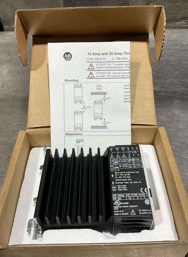 Allen Bradley 156-A10BA3 Solid State Contactor 24-480V 10A 3 Phase New
