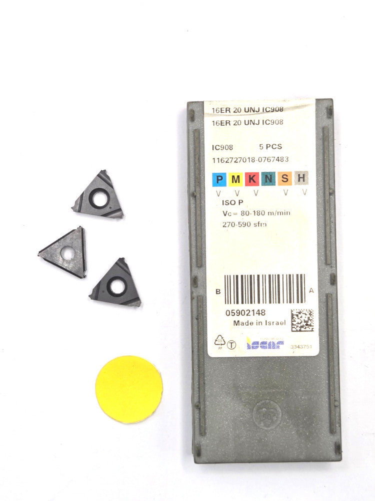 ISCAR*16ER 20 UNJ IC908*LAYDOWN THREADING INSERT*****LOT OF 3