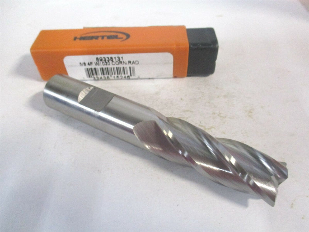 (15246) 5/8 x 1-5/8" x 5/8" x 3-3/4" OAL 4Fl Cobalt 0.03" Corner Radius End Mill