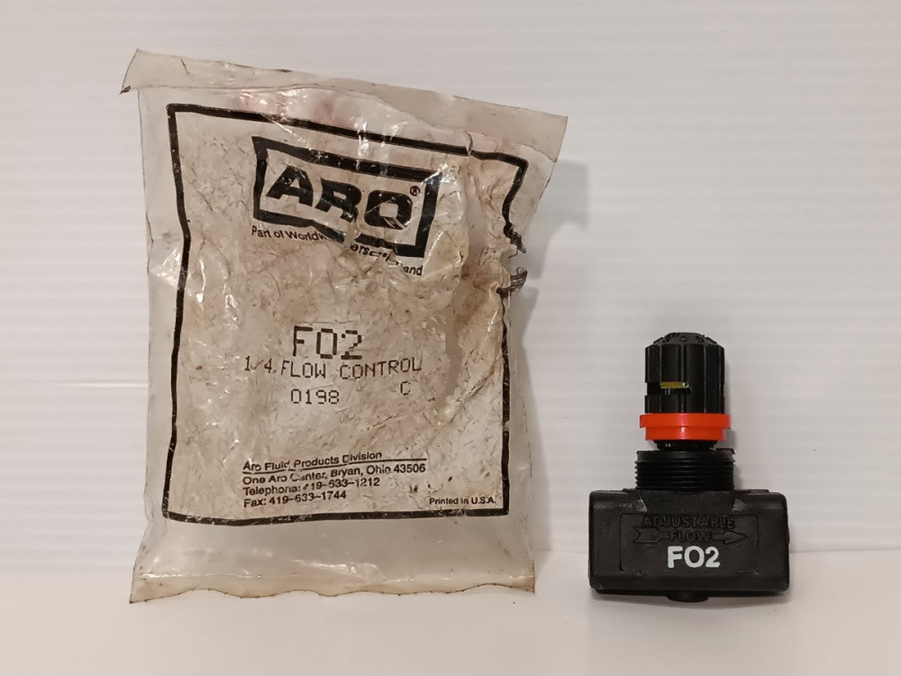 ARO Fluid Products F02 1/4" NPT In-Line Pneumatic Flow Control Valve 0198C