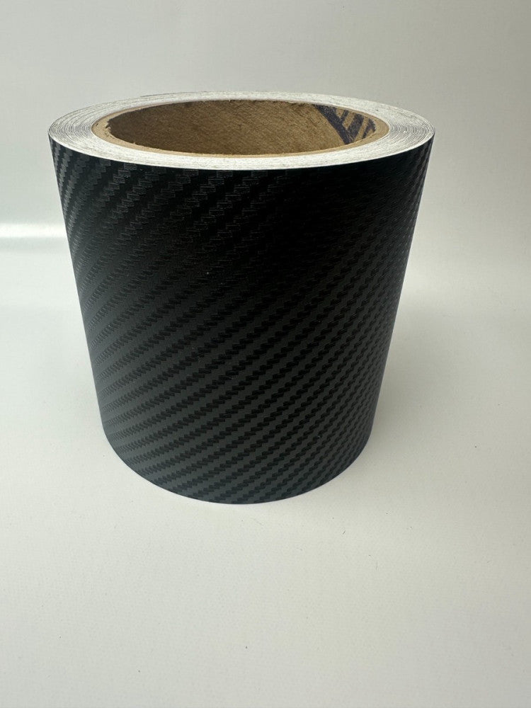 4" Wide x 4 1/8" x 3 1/4" Core OAW Carbon Fiber Black Adhesive Vinyl Tape  - NEW