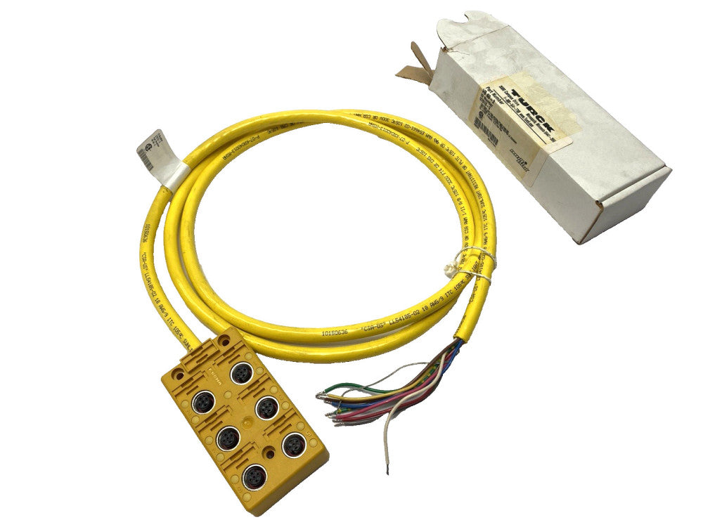 Turck VB 60-2 Junction Box 6-Port w/ Cable M12 Eurofast U7010-3