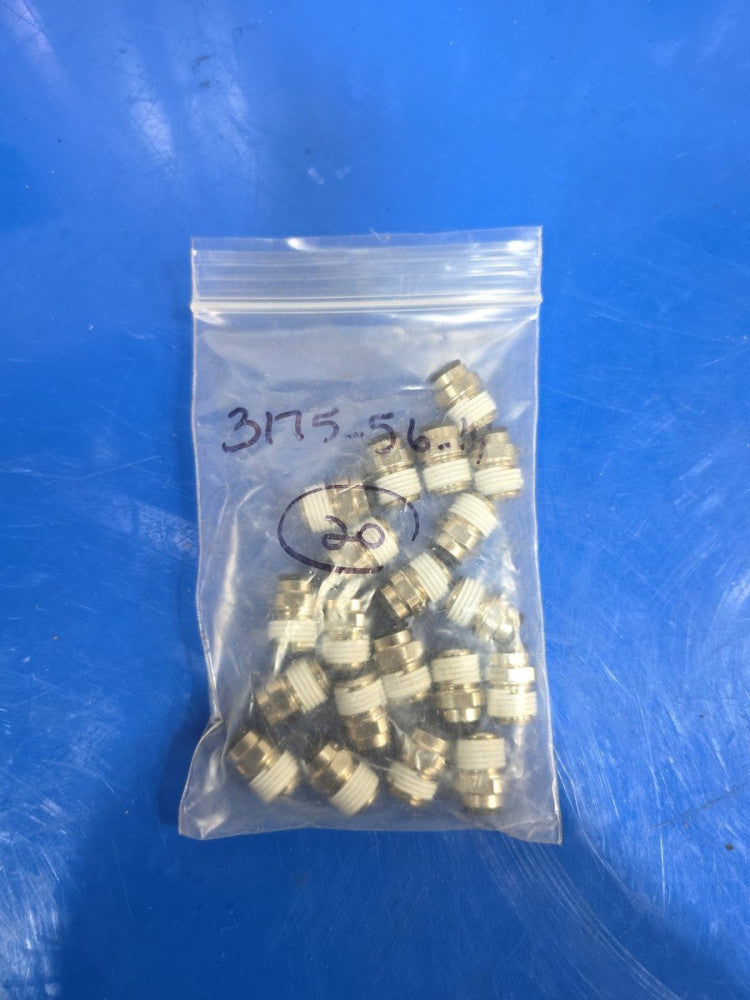 Lot of 20 Parker 3175 56 14 Connectors 1/4" X 1/4" NPT New