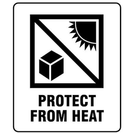 Zoro Select 3Wrx5 3" X 4" White Shipping Labels, Protect From Heat, Pk500