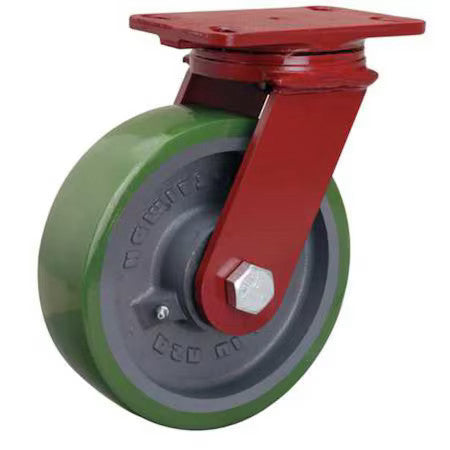 Hamilton S-Fm-8Db-4Sl-Ib Plate Caster,Swivel,Poly,8 In.,2000 Lb.,A