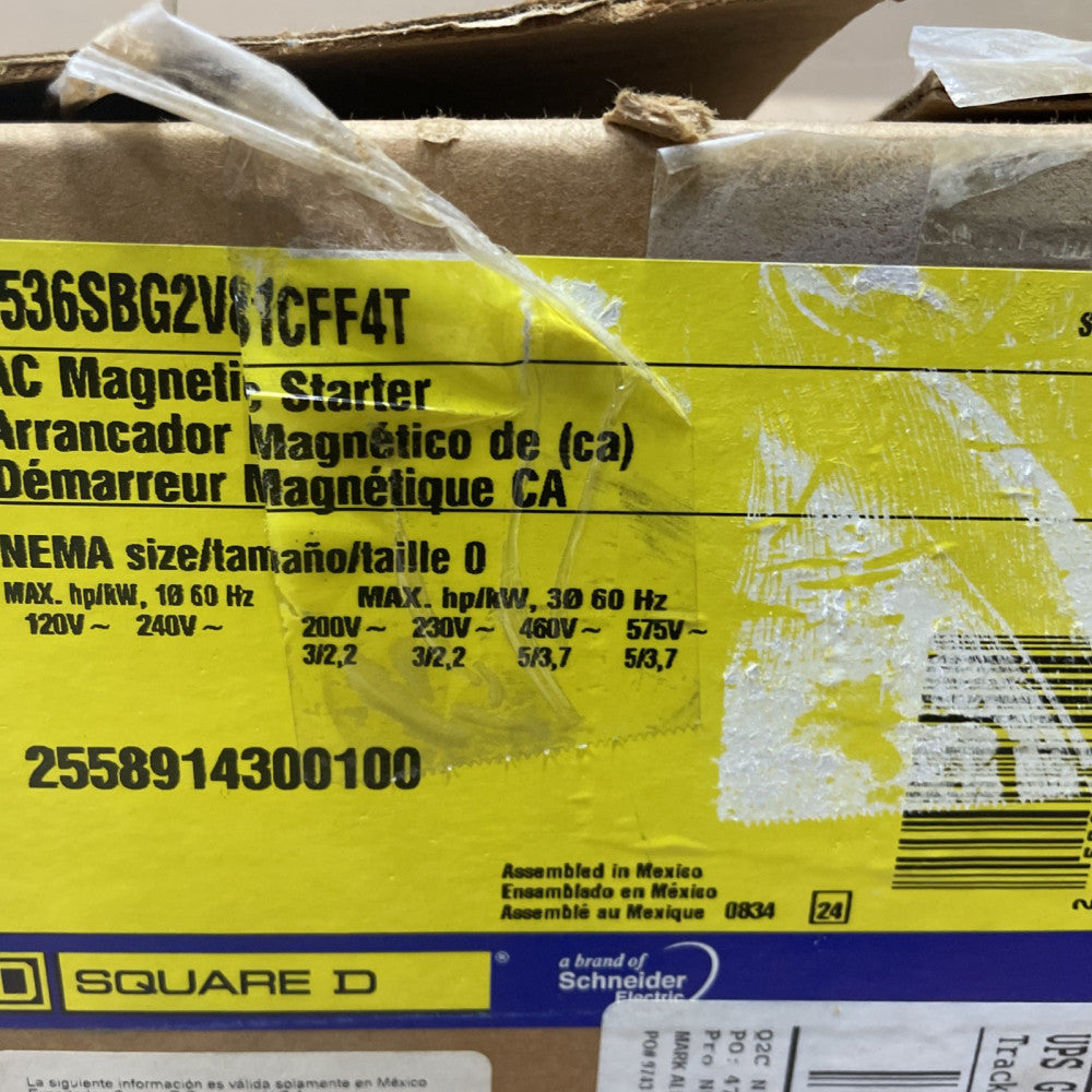 Square D 8536SBG2V81CFF4T SIZE 0