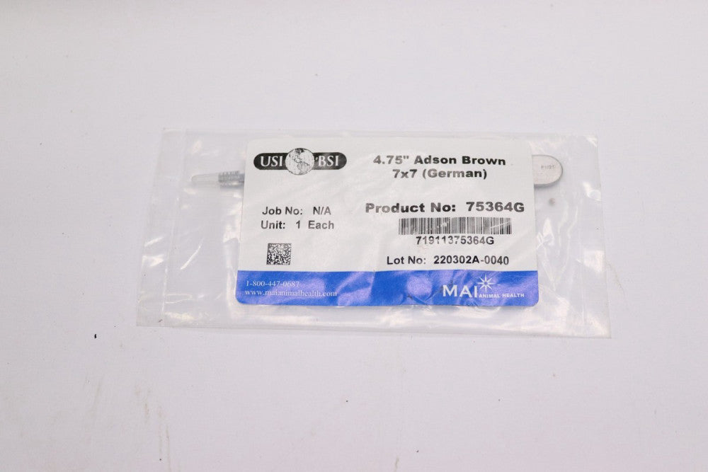 USI BSI German Adson Brown Tissue Forceps 4.75" Length 75364G