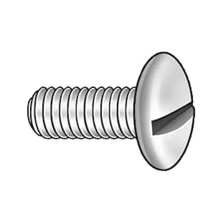 Zoro Select U51213.011.0100 #4-40 X 1 In Slotted Round Machine Screw, Plain