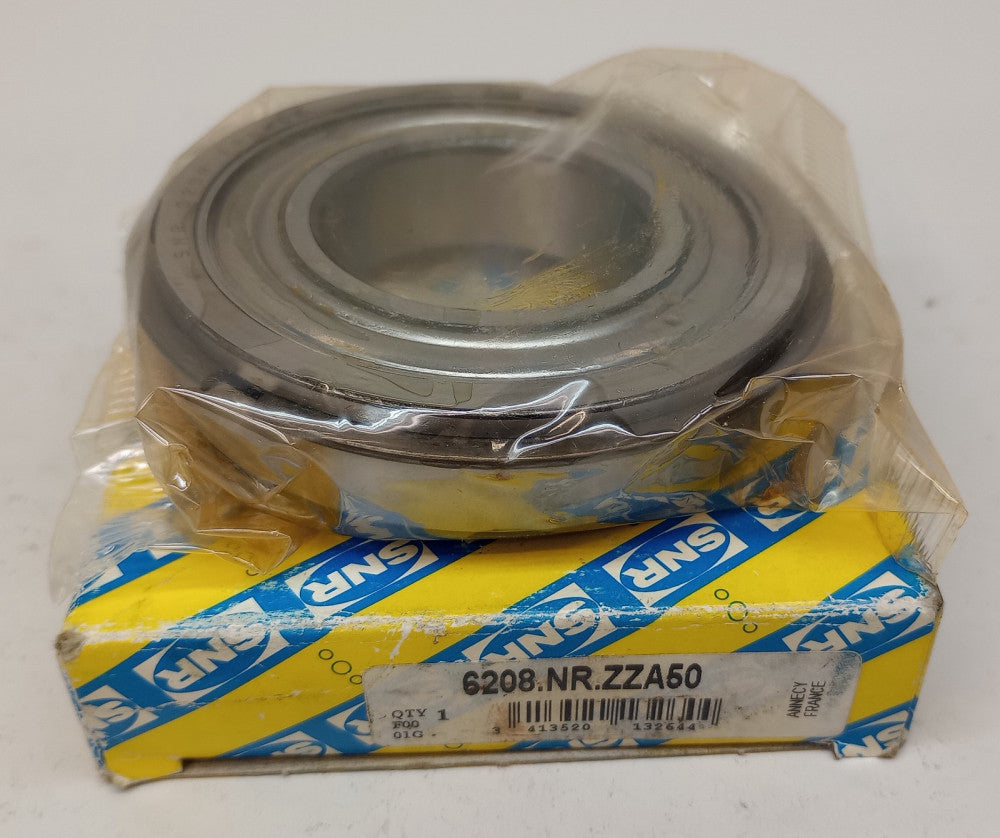 SNR 6208-NR-ZZA50 Ball Bearing Deep Groove 40 X 80 X 18mm Double Shielded
