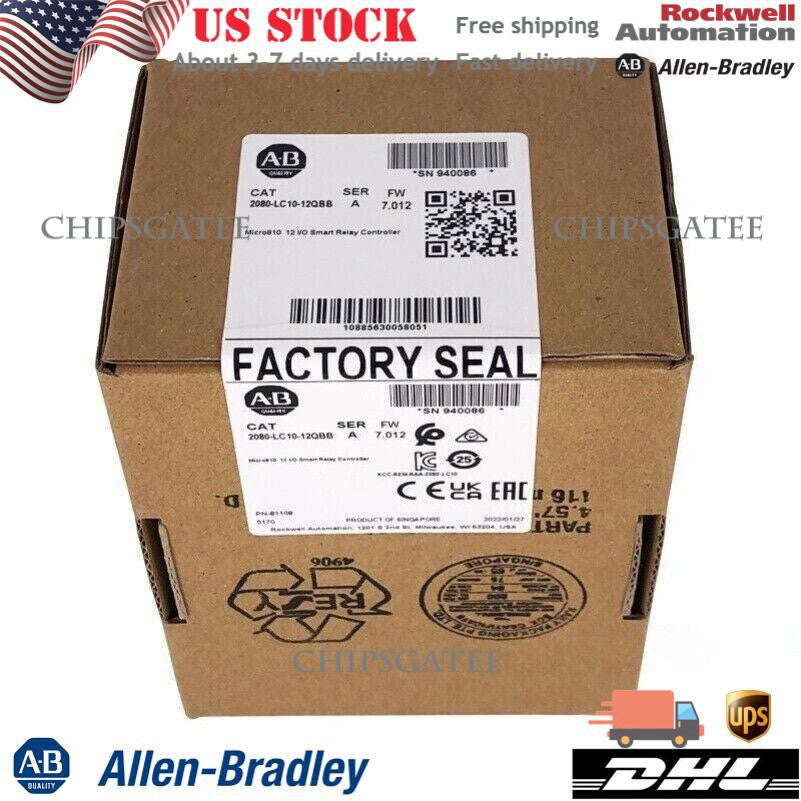 2080-LC10-12QBB New AB Micro810 12 I/O Smart Relay Controller Stock US Free Tax