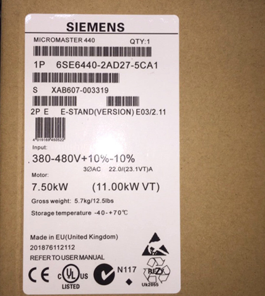 NEW Siemens 6SE6 440-2AD27-5CA1 6SE6440-2AD27-5CA1