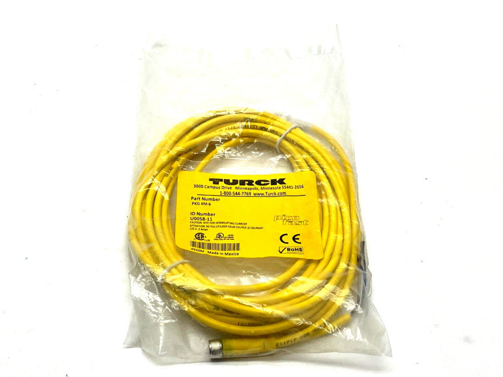 Turck PKG 4M-6 Single Ended Cordset 6m Length U0058-11
