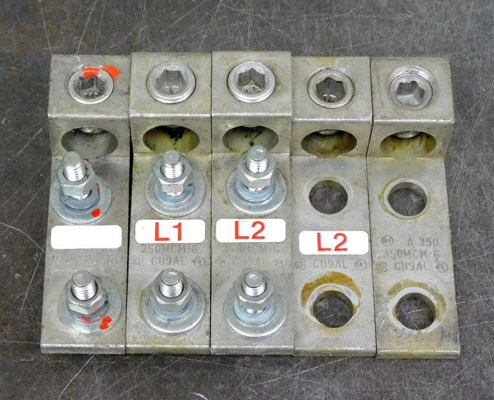 CMC - A-350 Mechanical Lug Single Barrel Two-Hole 350MCM-6 Lot of Five (5)