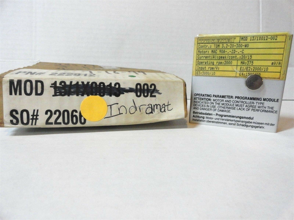 Indramat ~ Programming Module ~ MOTOR CONTROL ~ MOD 13/1X012-002  New In Box 