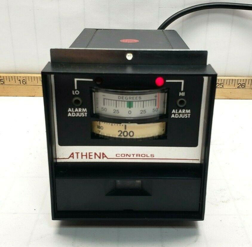 ATHENA CONTROLS TEMPERATURE CONTROLLER 120/240 VAC 1Ø 10A 0-200°F  2221-ZE-50