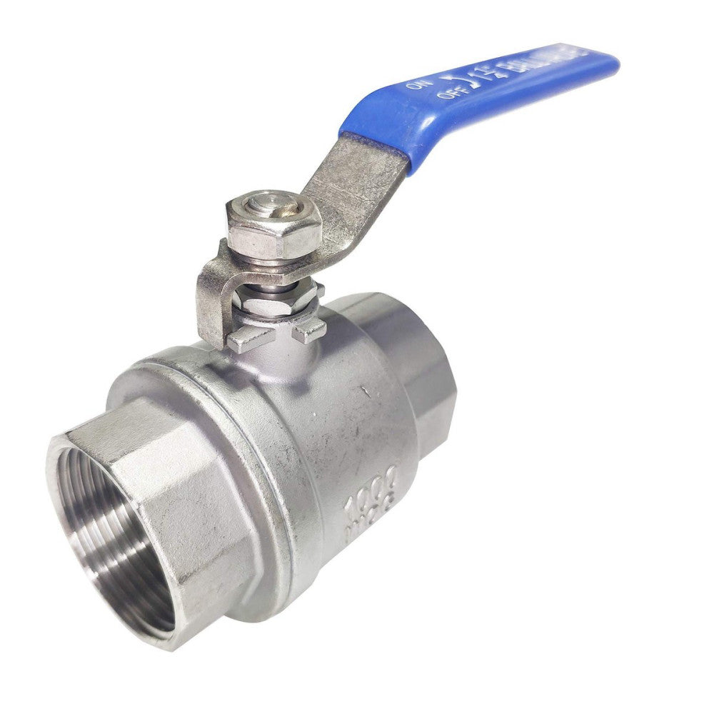1-1/4" Female Ball Valve NPT Thread 316 Stainless Steel Full Port Ball Valve ...