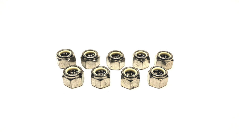 Unbranded 5/8 INCH Nylon Insert 316 Stainless Steel Hex Nut [Lot of 9] NOS