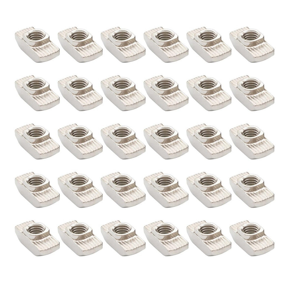 30 PCS M6 Half Round Roll in Sliding T Slot Nuts for 4040 Aluminum Extrusion