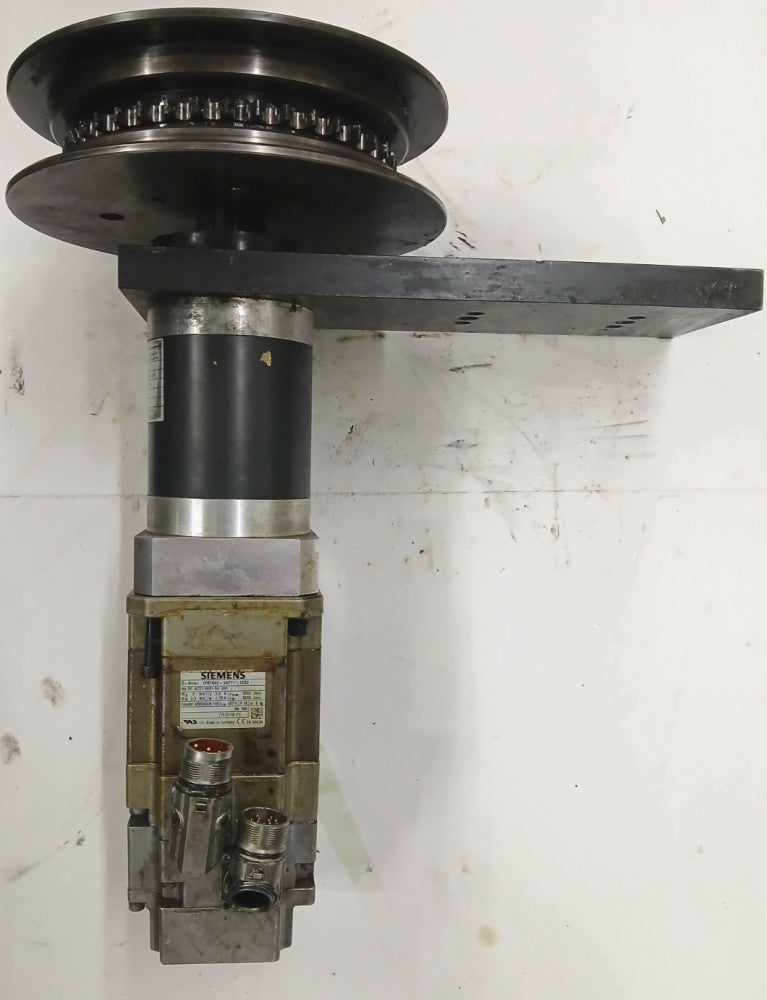 SIEMENS MOTOR ASSEMBLY WITH A PULLEY ATTACHMENT & MOUNTING BRACKET 3 PHASE 3 NM