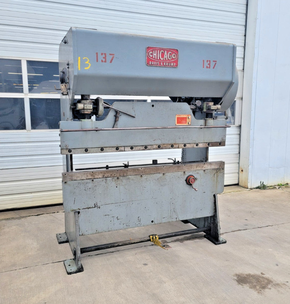 CHICAGO DREIS & KRUMP MODEL #56-A MECHANICAL PRESS BRAKE 30 TON, 6', 14 GAUGE
