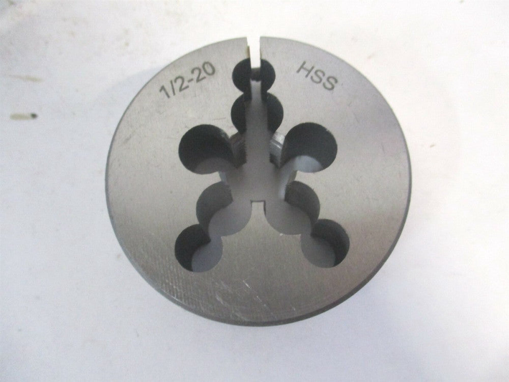 (103-03220) 1/2-20 High Speed Steel Round Adjustable Screw Die 