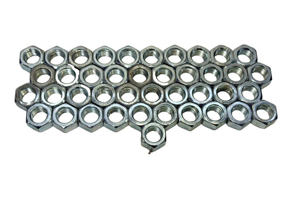 HEX NUTS (LOT OF 41) 3/4"- 10  THREADED 1-1/4" HEX 5/8" HEIGHT ZINC PLATED