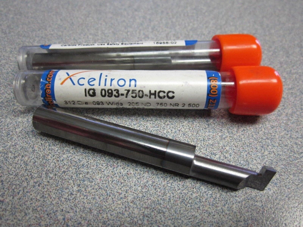 Xceliron IG 093-750-HCC .312 x .093 x 2.50 Indexable Grooving Boring Bar - Qty 2