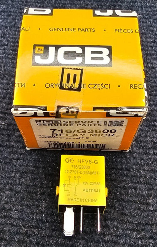 Jcb 716/G3600 Relay Micro 35/20A 12V Diode HFV6-G