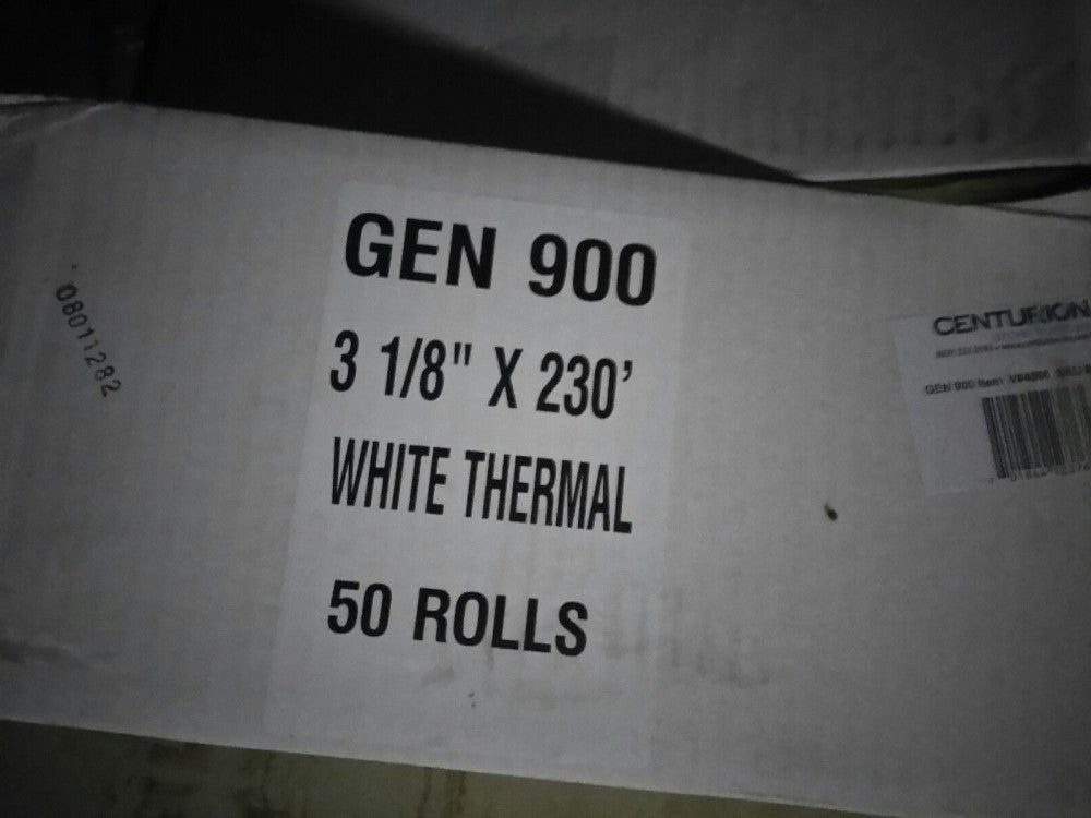  Centurion Single Ply Receipt Printer Paper Roll (BOX OF 50) 00963