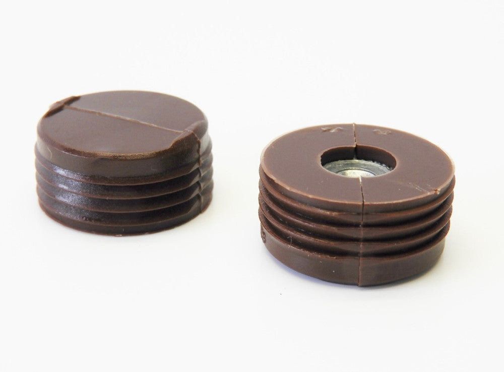 Lot of 10 1" Round Tube Insert Plug 1 Inch Diameter Titus Brown *