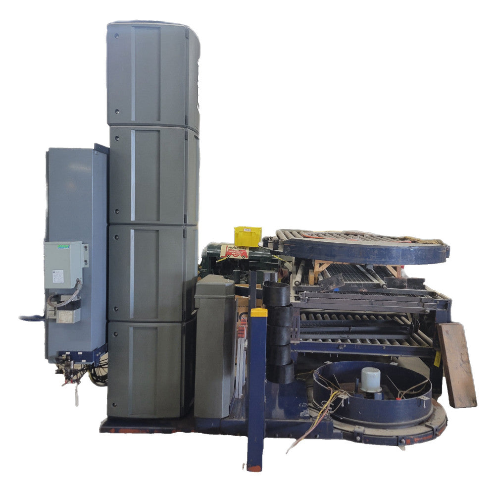 LANTECH Q-AUTOMATIC TURNTABLE  STRETCH WRAPPER W/CONVEYOR BELT QA002197