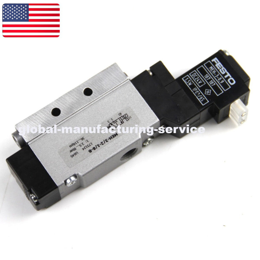 One Brand New FESTO MEH-3/2-1/8-B 173124 Solenoid Valve - US Stock